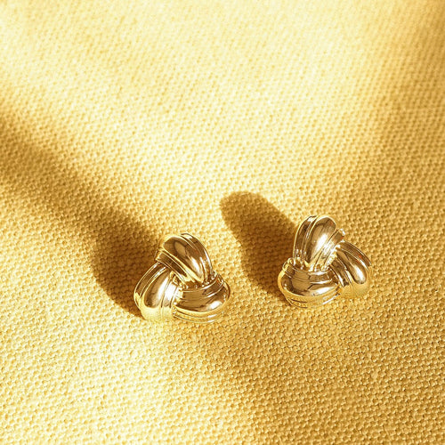 Polly Knot Stud Earrings 18ct Gold Plate