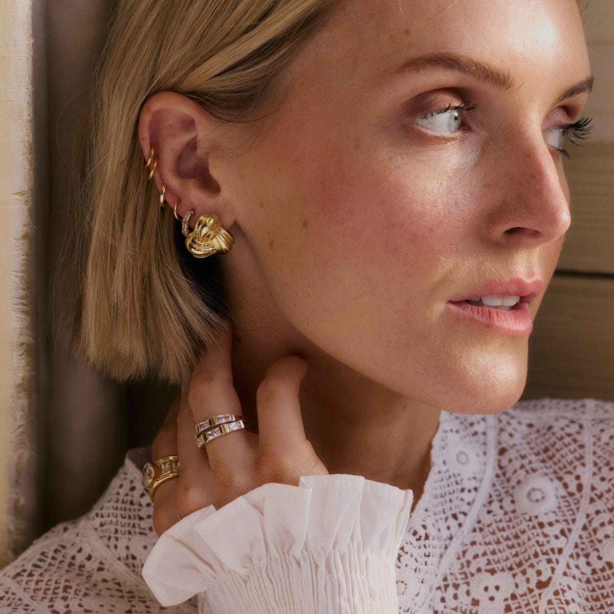 Polly Knot Stud Earrings 18ct Gold Plate