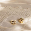 Polly Crystal Mini Hoop Earrings 18ct Gold Plate