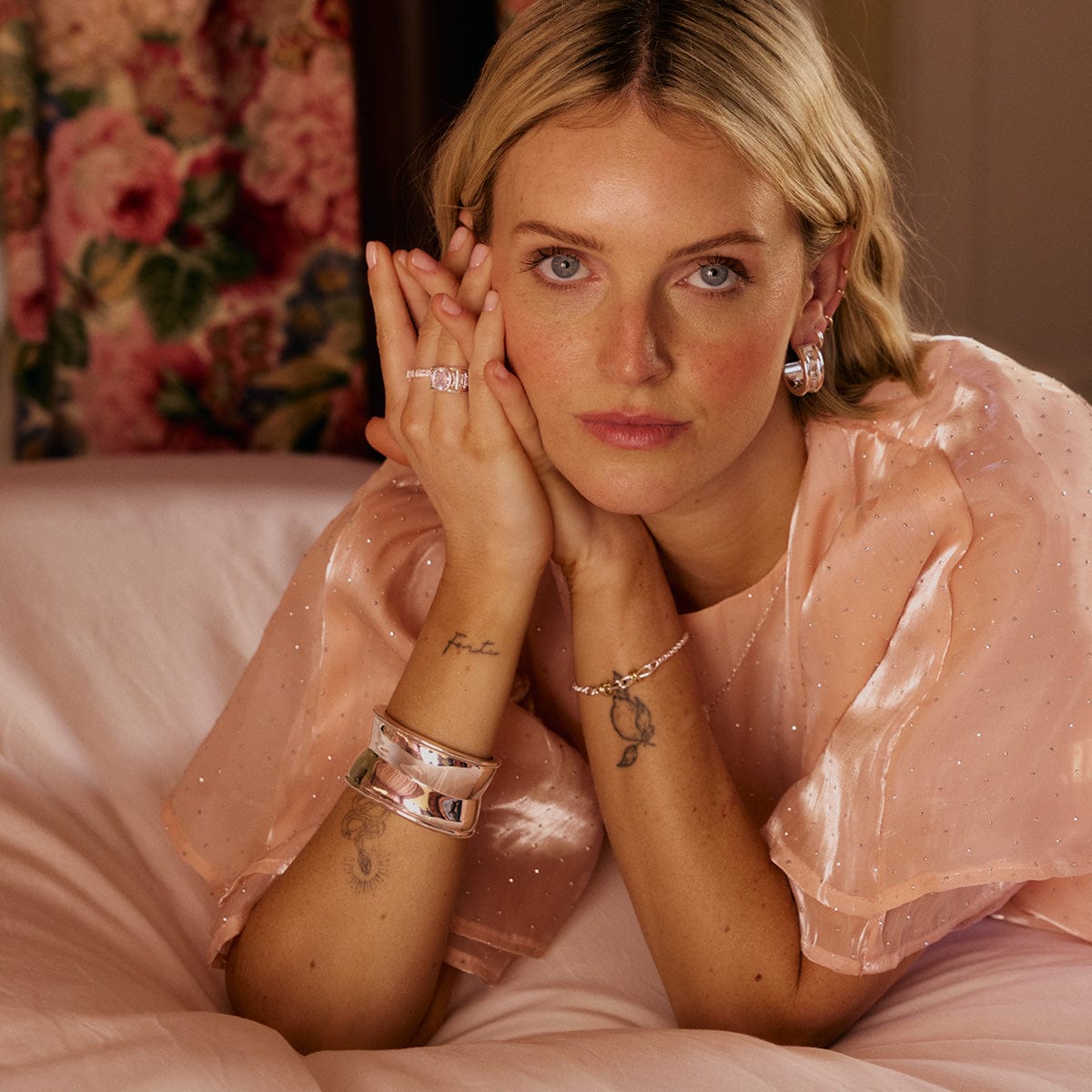 Polly Knot Lightweight Chain Bracelet Silver Plate