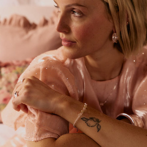 Polly Knot Lightweight Chain Bracelet Silver Plate