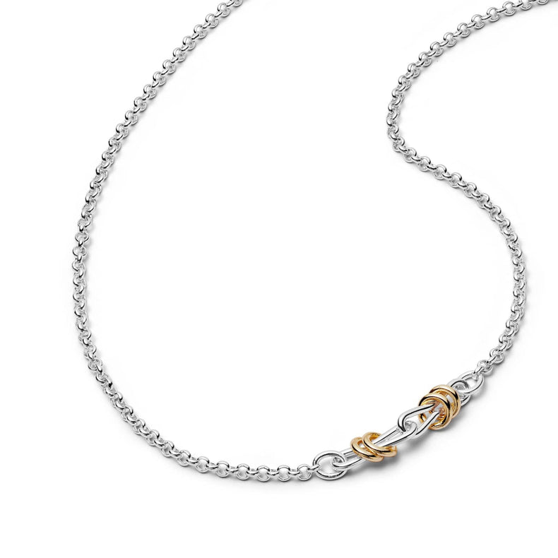 Polly Knot Lightweight Chain Necklace Silver Plate recommended