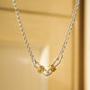 Polly Knot Lightweight Chain Necklace Silver Plate