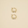 Polly Newman Crystal Bead Hoop Earrings 18ct Gold Plate