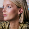 Polly Newman Crystal Bead Hoop Earrings 18ct Gold Plate