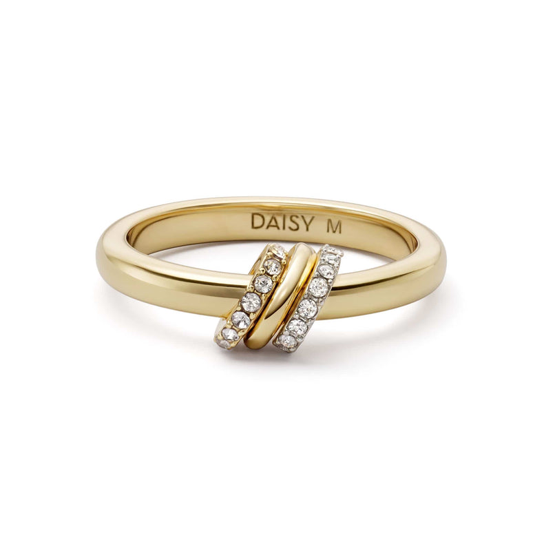 Polly Newman Crystal Spinning Ring 18ct Gold Plate recommended