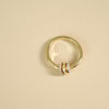 Polly Newman Crystal Spinning Ring 18ct Gold Plate