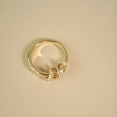Polly Newman Crystal Spinning Ring 18ct Gold Plate recommended