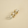 Polly Newman Mixed Metal Huggie Earring Stack 18ct Gold Plate