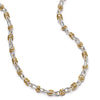 Polly Newman Mixed Metal Knot Chain Necklace Silver Plate