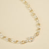 Polly Newman Mixed Metal Knot Chain Necklace Silver Plate