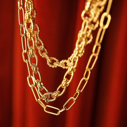 Polly Paperclip Chain Necklace 18ct Gold Plate