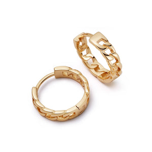 Polly Sayer Chain Hoop Earrings 18ct Gold Plate recommended