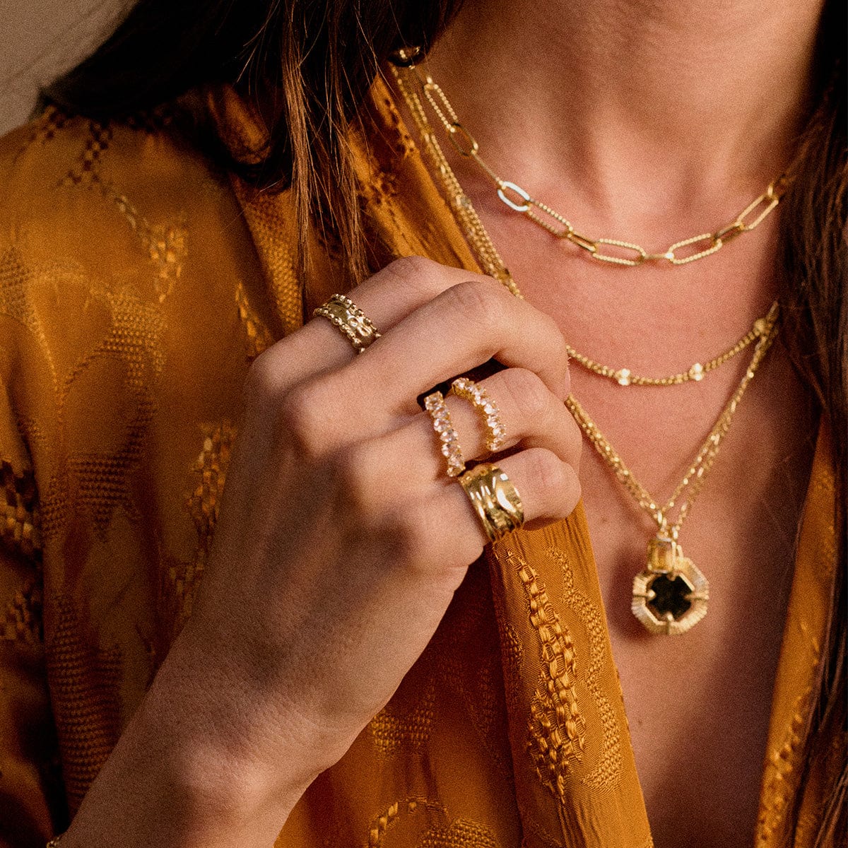 Polly Chunky Tidal Ring 18ct Gold Plate