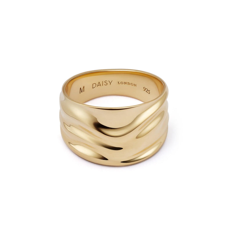 Polly Chunky Tidal Ring 18ct Gold Plate