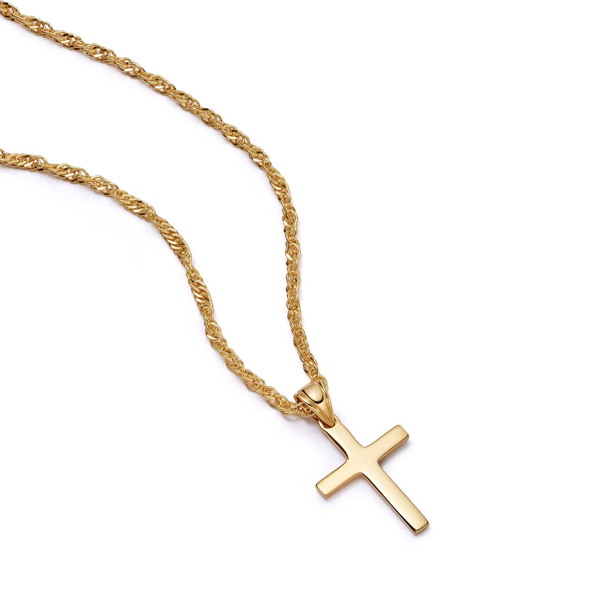 Polly Sayer Cross Necklace 18ct Gold Plate – Daisy London