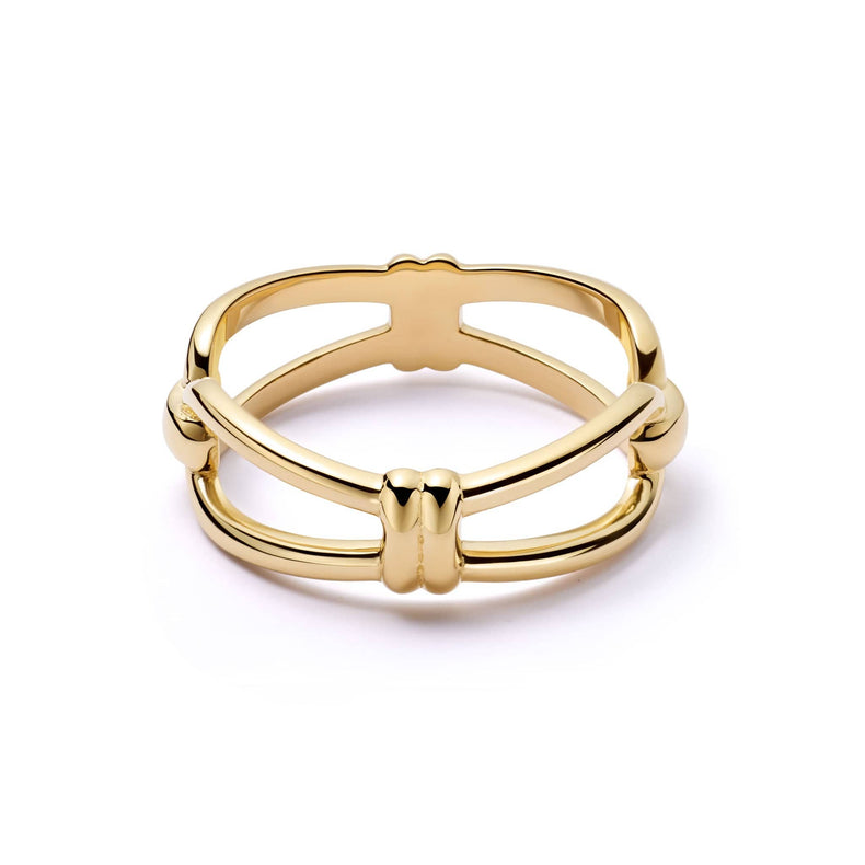 Polly Knot Band Ring 18ct Gold Plate