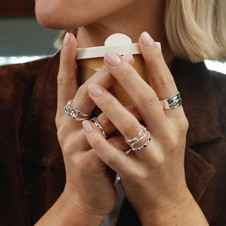 Polly Knot Band Ring Sterling Silver