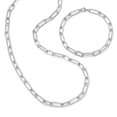 Polly Paper Clip Layering Set Silver Plate