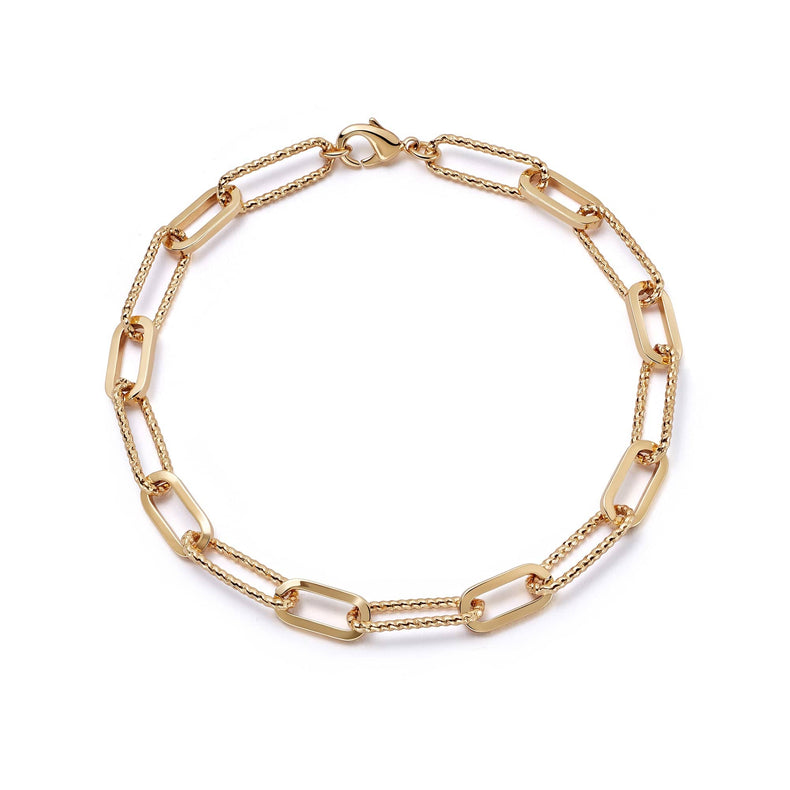 Polly Paperclip Chain Bracelet 18ct Gold Plate