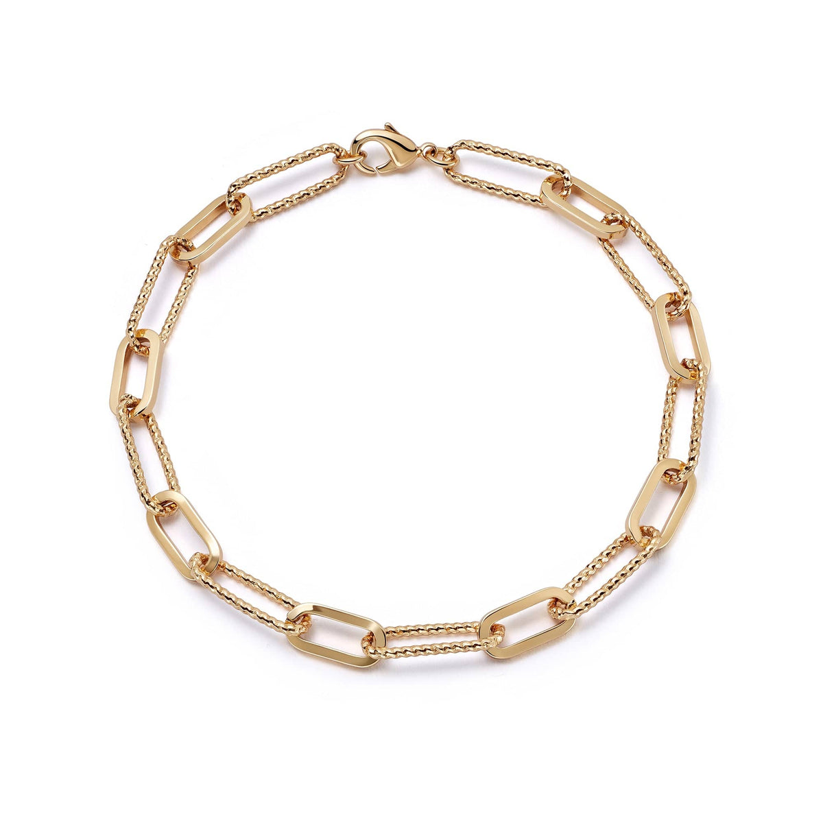 Polly Sayer Paperclip Chain Bracelet 18ct Gold Plate – Daisy London