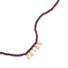 Polly Personalised Garnet Bead Necklace 18ct Gold Plate
