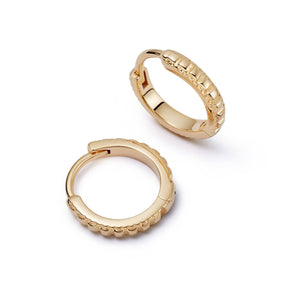 Polly Sayer Ridge Huggie Hoop Earrings 18ct Gold Plate recommended
