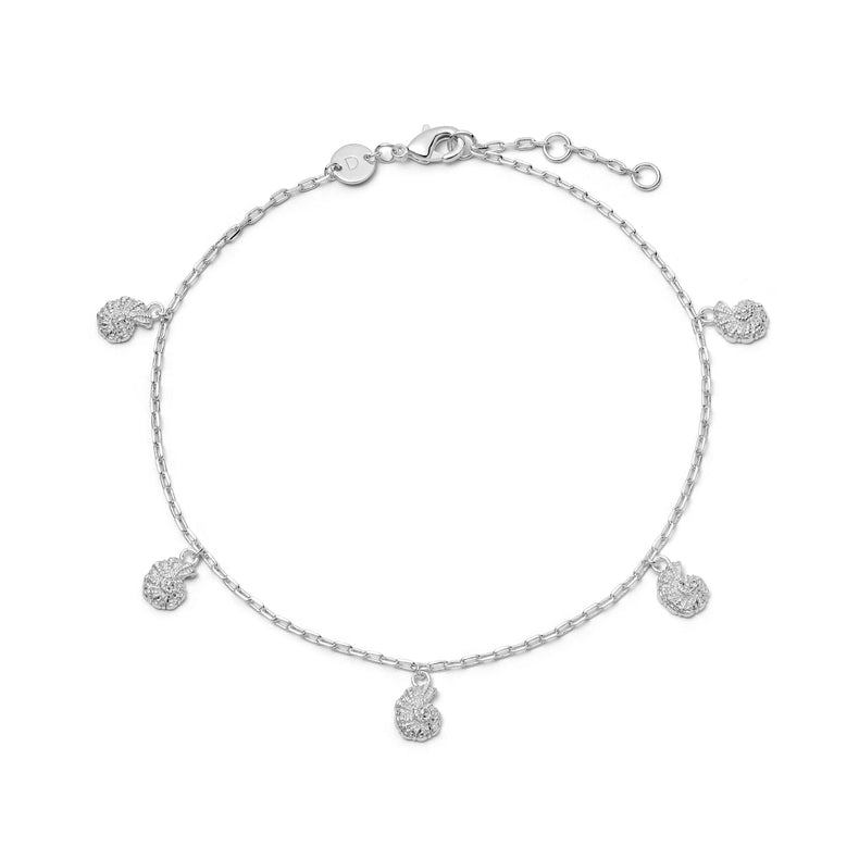 Polly Shell Charm Anklet Silver Plate recommended
