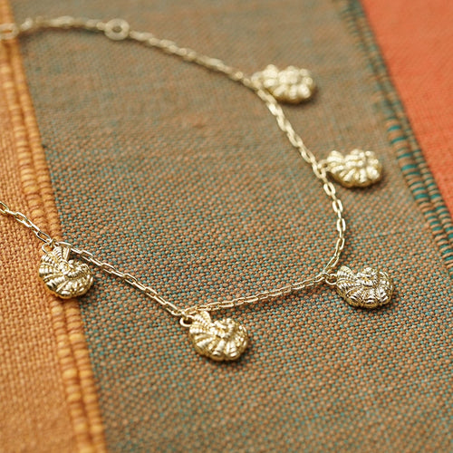 Polly Shell Charm Bracelet 18ct Gold Plate