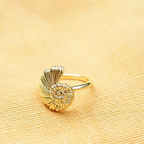 Polly Shell Ring 18ct Gold Plate