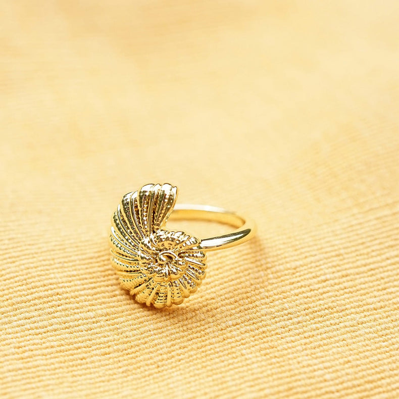 Polly Shell Ring 18ct Gold Plate
