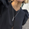 Polly Tidal Fish Chain Necklace Silver Plate
