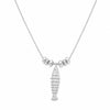 Polly Tidal Fish Chain Necklace Silver Plate