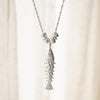 Polly Tidal Fish Chain Necklace Silver Plate