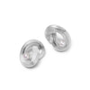 Polly Ties The Knot Pearl Stud Earrings Silver Plate