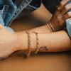 Polly Vintage Rope Chain Bracelet 18ct Gold Plate