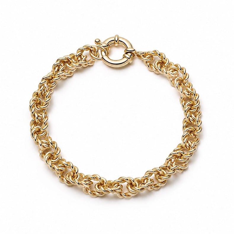 Polly Vintage Rope Chain Bracelet 18ct Gold Plate recommended