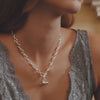 Free People Alice T-Bar Necklace Silver Plate