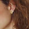 Mini Wave Stud Earrings 18ct Gold Plate