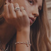 Free People Alice T-Bar Bracelet Silver Plate