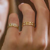 Personalised Pavé Ring 9ct Solid Gold