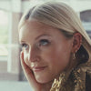 Polly Newman Crystal Bead Hoop Earrings 18ct Gold Plate