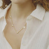 Strata Station Necklace 18ct Gold Plate