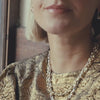 Polly Newman Mixed Metal Knot Chain Necklace Silver Plate