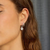 Rainbow Moonstone Healing Stone Charm Earrings Sterling Silver