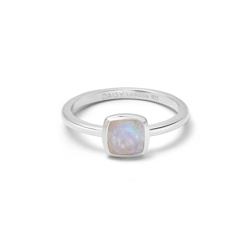 Moonstone June Birthstone Ring Sterling Silver