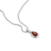 Red Jasper Pear Necklace Sterling Silver