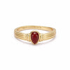 Red Jasper Pear Ring 18ct Gold Plate