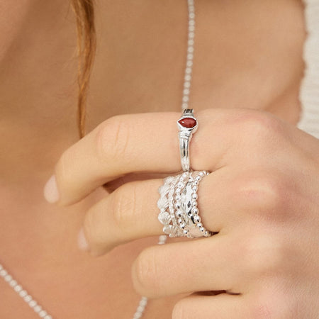 Red Jasper Pear Ring Sterling Silver recommended