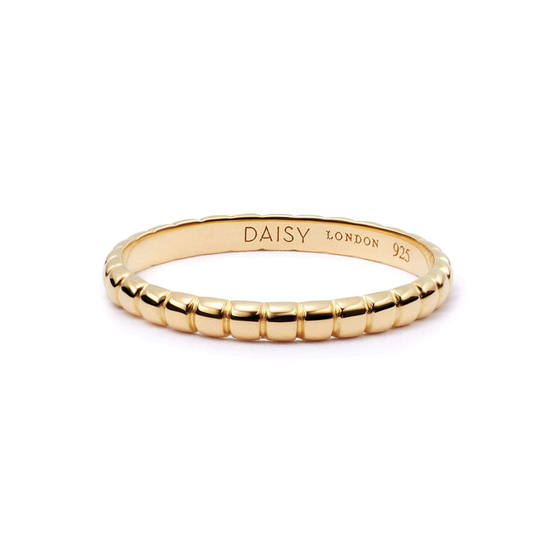 Dainty Ridged Stacking Ring 18ct Gold Plate recommended